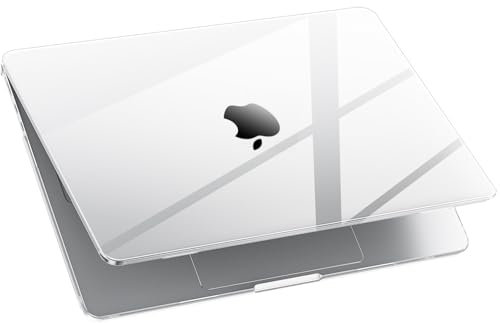 GPXIIZ Ultra Sottile Cover Compatibile con MacBook Air 15 Pollici M4 M3 M2 Custodia Cristallo 2025-2023 A3241 A3114 A2941, Case Rigida Protettiva in Plastica Slim Fit per 15,3, Ultra Trasparente