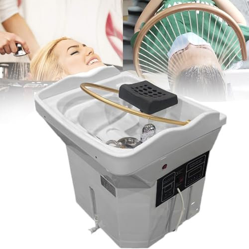 IYUESQ Équipement de Spa pour la tête avec réservoir d'eau de Stockage de 60 L, Bassin de shampoing Amovible pour Spa pour la tête avec système de Circulation d'eau, Affichage numérique i