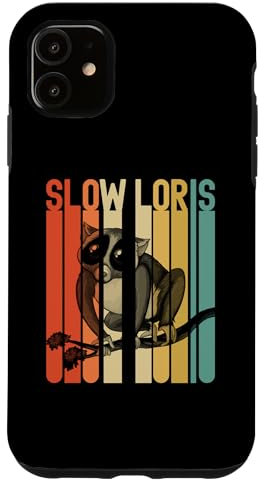 Slow Loris Retro Vintage Animal Noctural Primate Bite Venom Case for iPhone 11