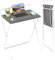 COSTWAY Folding Computer Desk, No-Assembly Simple PC Laptop Table Writing Workstation, Wooden Metal Frame Space Saving Home Office Work Study Desk (Grey, 1 Tier)
