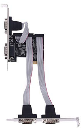 99100 Chipsatz PCIe 4 Ports Add On Card Multi RS232 DB9 Expansion Adapter Converter TXB077 Splitter Extension Cable Adapter Card Reader Converter Drive Cord Base Transmission Case Reel