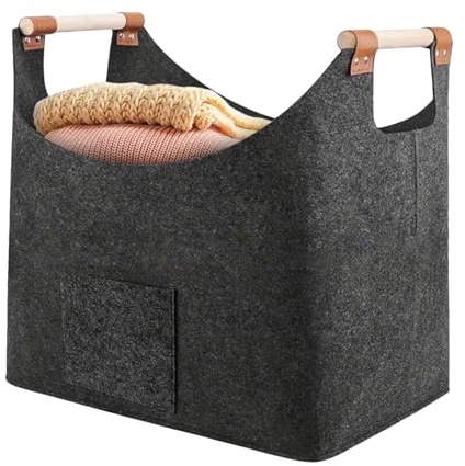 Panier de rangement pour bûches - Porte-bûches portable, support en bois robuste | Sac de cheminée pliable, récipient de stockage de rétrécissement durable multifonction