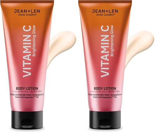 Jean & Len Body Lotion Vitamin C, mit Superox C™ AF aus Kakadu-Pflaume & Vitamin E, sorgt für strahlende Haut & einen ebenmäßigeren Teint, Körperpflege ohne Parabene & Silikone, vegan, 200 ml
