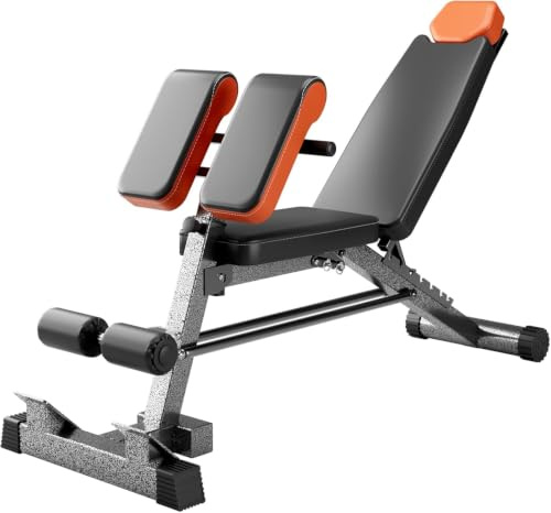 Heavy - Duty Hyperextension Roman Chair：5 - Level Adjustable Incline, Rücken, 330lbs Kapazität Home Gym Equipment