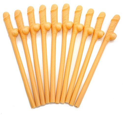 SHATCHI 40PC Hen Party Willy Skin Straws Classy Team Bride to Be Drink Sucking Accessories Novelty Bachelorette Night Toy Games Wedding Décor