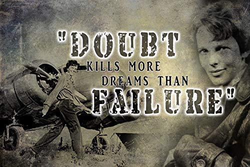 Amelia Earhart Poster Piloten-Klassenzimmer-Poster Wachstumsmindset Schulposter Empower-Feministenposter Gut Behaved Frauen Selten Geschichte Aeronautical Aviator Mindsets Educational P001