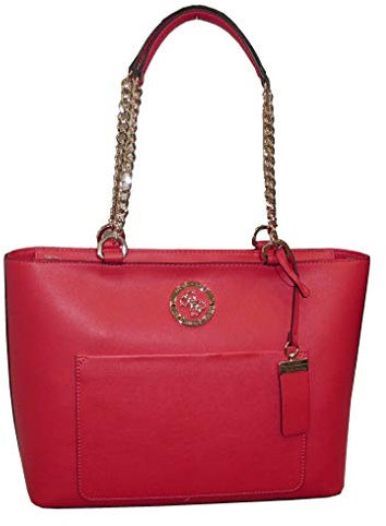 Guess Landon Tote, Damen Schultertasche, Rot (Red)
