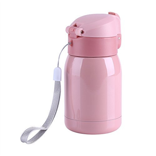 Mini Tasse en Acier Inoxydable Gobelet Isotherme à Double Paroi Vacuum Mug de Voyage Thermique Bouteille D'eau en Plein Air Portable Thé Café à Nourriture 180ml Rose