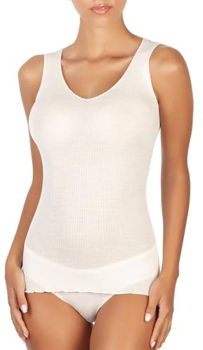 EGI Tanktop für Damen, breite Schultern, Wolle, Seide, Mikroripp, Elegante weiche Unterwäsche, Made in Italy, Art. 1492