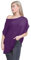 janisramone® Off The Shoulder Tops for Women, Plain Batwing Short Sleeve Oversized T Shirts for Women, Bardot Off Shoulder Top, Casual Baggy T Shirts, Party Wear Purple
