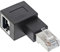 InLine® Patchkabel-Adapter Cat.6A, RJ45 Stecker/Buchse, 90° nach Links gewinkelt