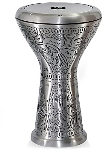 Orientalische Profi Bauchtanz Darbuka Trommel Percussion Aluguss handgehämmert