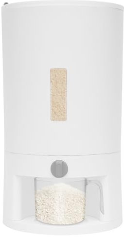 kangten Boîte de rangement de 10 kg - Seau à riz - Grand récipient à céréales scellé avec gobelet - Pour la cuisine, le soja, le maïs