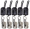 ECSiNG 10 Stück #5 Reißverschlüsse Ersatz umkehrbare Schieber Reißverschlüsse mit U-förmigem Stopp Kit für Outdoor-Zelte und doppelseitige Kleidung (5 Stück Schwarz und 5 Stück Silber)