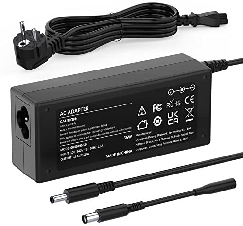 Alimentatore 65W Caricatore per Dell Inspiron 17 15 14 13 11 3000 5000 7000 3511 3793 5558 5559 5567 5570 Vostro 14 15 3510 3520 3420 3558 5590 Latitude 3510 3410 3520 3420 Caricabatterie Adattatore