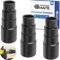Universal Staubsauger Adapter, 3 Stück, Schwarz, kompatibel mit Bosch, Makita, Kärcher, uvm., 4-stufig mit Ø 41-26 mm Außen, Ø 35-22 mm Innen, Reduzierstück Schlauchadapter, Staubsaugeradapter