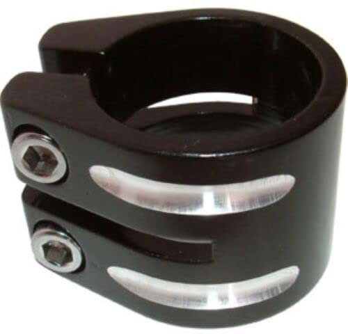 Double Seat Post Clamp 30.0mm / 34.9mm Black/Silver