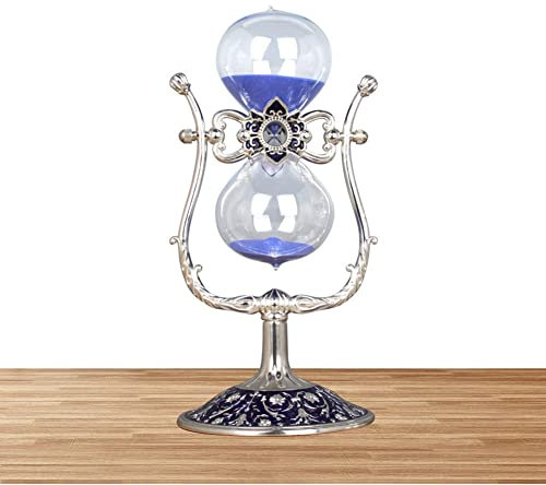 Sablier de 15/30 minutes en métal, sablier rotatif à 360°, sablier décoratif de bureau, sablier à sable rapide, utilisé pour la décoration de la maison, du bureau