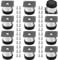 MUKCHAP 12 PCS 50mm Adjustable Furniture Cabinet Legs, Stainless Steel Adjustable Sofa Legs with 48 screws, Metal Furniture Feet for Nightstand, Cabinet