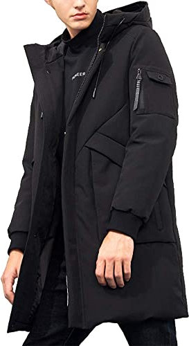 Veste d'hiver chaude et respirante pour homme avec capuche, Noir , L