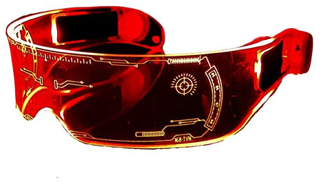 HESHS Fashion LED Glasses, Cool and Funny Colorful Light Up Glasses, Fun Cyberpunk Glasses Gift, Halloween, Bar Concert Rave Party Light Up Glasses 7 Colors with Blink, 2PCS