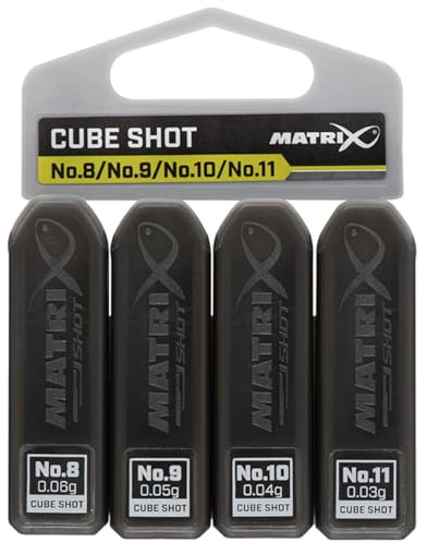 Fox Matrix Cube Shot Dispenser X5 Gr. 8, 9, 10 & 11 - Klemmbleie, Spaltbleie zum Friedfischangeln, Gewichte