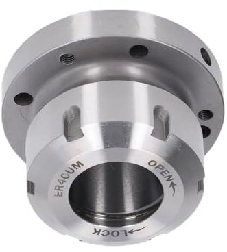 Mandrin à Pince de Serrage ER40 Mandrin à Pince de Serrage 7 Trous Remplacement Compact en Acier au Carbone pour Tour de Fraiseuse CNC 80 Mm de Diamètre Précision 0,005
