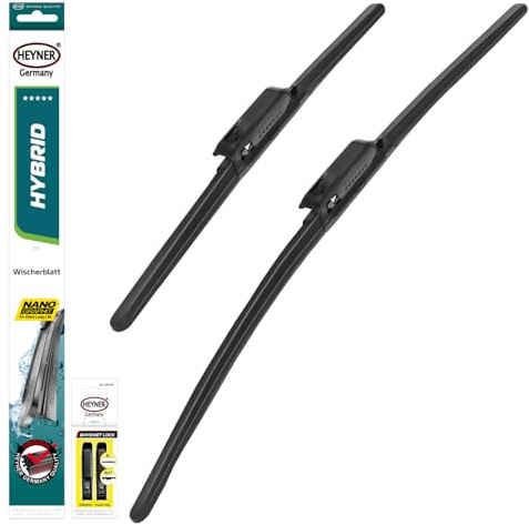 HEYNER Scheibenwischer Set Wischerblätter Set Vorne Länge 1: 600mm Länge 2: 400mm Hybridwischblatt Kompatibel mit RENAULT Clio 3 Schrägheck BR0/1, CR0/1 Bajonettbefestigung 020260