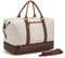 Reisetasche mit Schuhbeutel, Wochenendtasche, Übernachtungstasche, Handgepäcktasche, Reisetasche, Seesack für Reisen, Turnbeutel für Damen oder Herren, beige