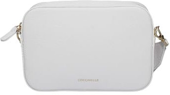 Coccinelle Tebe - Umhängetasche 19 cm brillant white