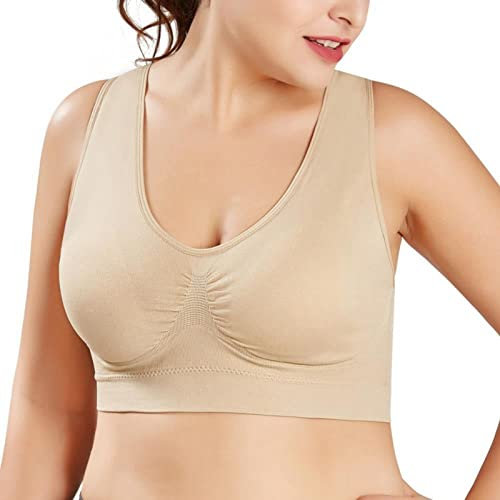 3 PCS Soutiens-Gorge De sans Couture Sport Yoga sans Armature avec Coussinets Amovibles pour Femmes Brassiere Rembourré Confort Respirant Bra Grande Taille