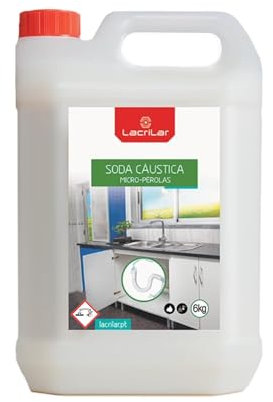 Sosa Cáustica Desatascadora Prelas de 6kg: Potente Fórmula para Eliminar Suciedad y Desatascar Tuberías Eficazmente - Eliminar Obstrucciones y Suciedad Resistente