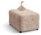 PAULATO - Hockerbezug aus einfarbiger Mikrofaser, bi-elastisches, kratzfestes und maschinenwaschbares Gewebe, patentierte WavyTech-Technologie, Made in Italy - Taupe