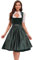 Goxozzy Dirndl Damen, Dirndl für Damen, Klassische und Elegante Tracht für Feste wie das Oktoberfest (DE/NL/SE/PL, Numerisch, 42, Regular, Regular, Grün)