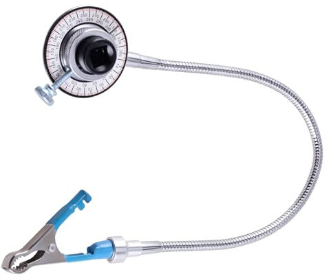 GIVIHGETI Drehmoment Winkelmesser, 1/2 Zoll Antriebsschlüssel Winkelmesser mit Flexiblem Klemmarm, Drehwinkel Messgerät 12,5mm Antrieb mit Cliparm Innenvierkant