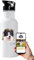 Personalised Pet Portrait Water Bottle Custom Dog Cat Gift from Photo - Metal 600ml Present for Kids and Adults - Spaniel, Dachshund, Any Breed