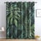 Monstera Vorhang, Grüne Palmblätter Gardinen mit Ösen 2er Set Verdunkelungsvorhang, Blätter Vorhänge, Wohnzimmer Schlafzimmer Kinderzimmer Blickdichte vorhänge, 137x117 cm j1&-107