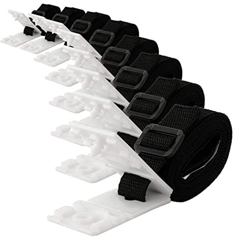 8Pcs Pool Solar Cover Reel Attachment Kit Pool Roller Reel Cover Set Solar Blanket Straps Set for in Ground Swimming Pool