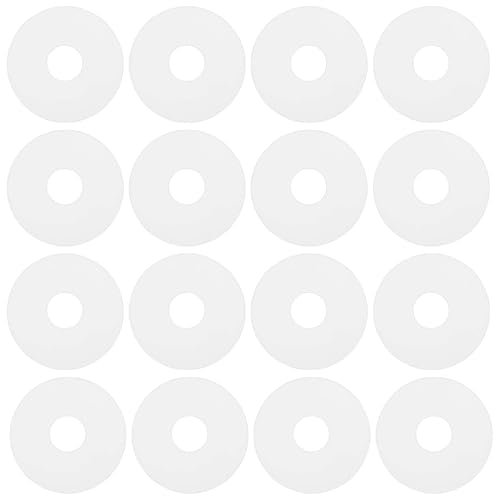 Be In Your Mind 80 rondelle piatte trasparenti in silicone, diametro esterno 19 mm, diametro interno 6 mm, spessore 1,5 mm, guarnizione piatta in silicone per maniglie in vetro, porta asciugamani