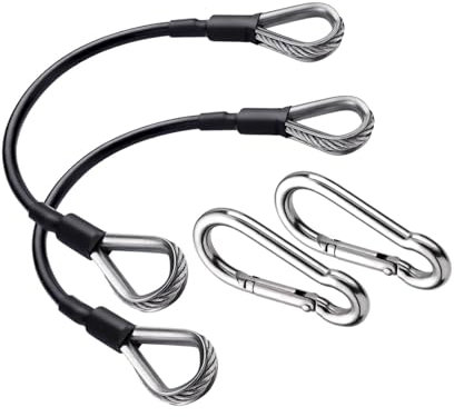 Ronyme 2 Pezzi di Estensione del Cavo da Palestra Multifunzione Resistente all'Usura in Acciaio Inossidabile per Allenamento della Forza per bicipiti e