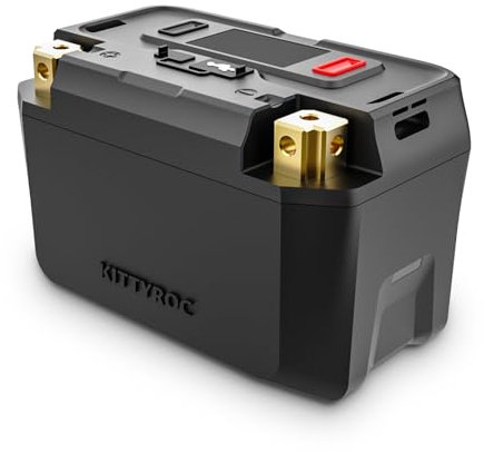 KITTYROC 12V4Ah 500A LiFePO4 Batteria Motocicletta, Lithium Powersports Batteria per ATV, UTV, Jet Ski, 4 ruote, Quad, Riding Tosaerba, Trattore, Scooter, PWC, Seadoo, Polaris e Generatore