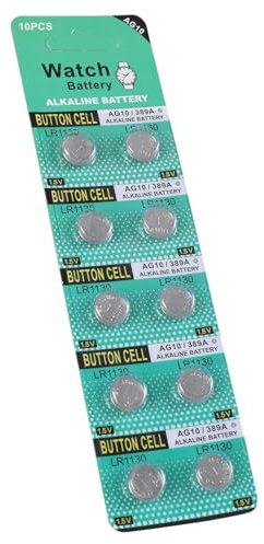 Knopfzelle mit hoher Kapazität, 10 Stück LR1130 AG10 Batterien, 1,5 V, Knopfzelle, stabile Stromversorgung, Knopfzellen