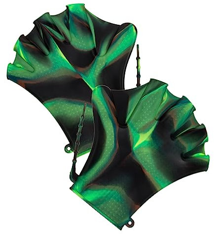 HEMOTON Verstellbare Schwimmhandschuhe Aus Weichem Silikon Mit Schwimmhäuten Für Wassergymnastik Und Training Atmungsaktiv Hautfreundlich Geeignet Für Wassersport Und Kraftaufbau Im Pool