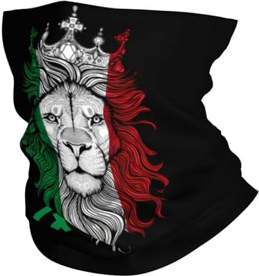 Halstuch Italien Italienische Flagge Und Löwe Headwrap Hochelastisch Gesichtsschutz Für Motorrad, Jagd, Ski