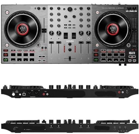 IVLAZLRG Luma NS4FX 4 Kanal DJ -Controller für Club- und Disco -Leistung, die mit Serato Lite kompatibel ist(Eu plug)