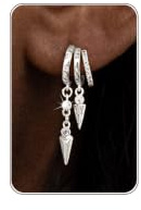 HANLI Ohrringe Silber 925 Damen - 14K Gold Vergoldet mit Cubic Zirkonia Lange Hängeohrringe Hypoallergen Modeschmuck Creolen Ohrringer für Frauen Mädchen Schmuck