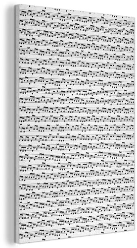 MuchoWow© Wandbilder Akustikpaneele 60x90 cm Filz Wohnzimmer Wanddeko Schlafzimmer Schallpaneel Zimmer Deko für die Wand Dekoration Wall Art Musik - Muster - Noten
