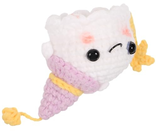 Hemobllo Kleine Gehäkelte Geisterpuppe aus Wollgarn als Süße Halloween Zimmerdeko und Leichtes Foto Requisit für Geschenk und Tischdekoration