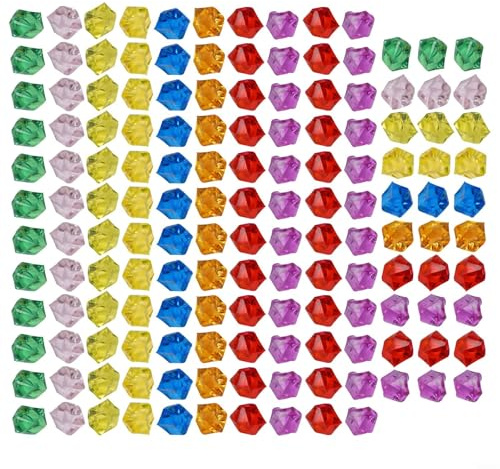 Startbuymore 150 Acryl-Edelsteine, Eissteine für Vase, Pflanzendekoration, transparentes Granulat für Hochzeits-Party-Ornamente und Schmuckhandwerk (gemischte Farben)