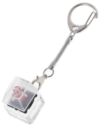 Homoyoyo Porte-clés Testeur de Clavier Mécanique Rouge Portable en Abs Mousqueton Léger et Boîte Rigide Transparente pour Passionnés de Clavier Mécanique